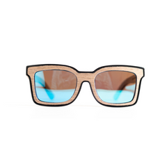 Monkstory MonkStory Woody Wood+Acetate Unisex Sunglasses - Reflective Lens