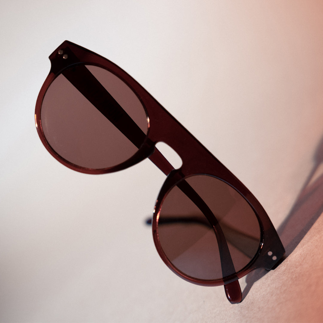 Monkstory Bold Aviator Unisex Sunglasses - Brown
