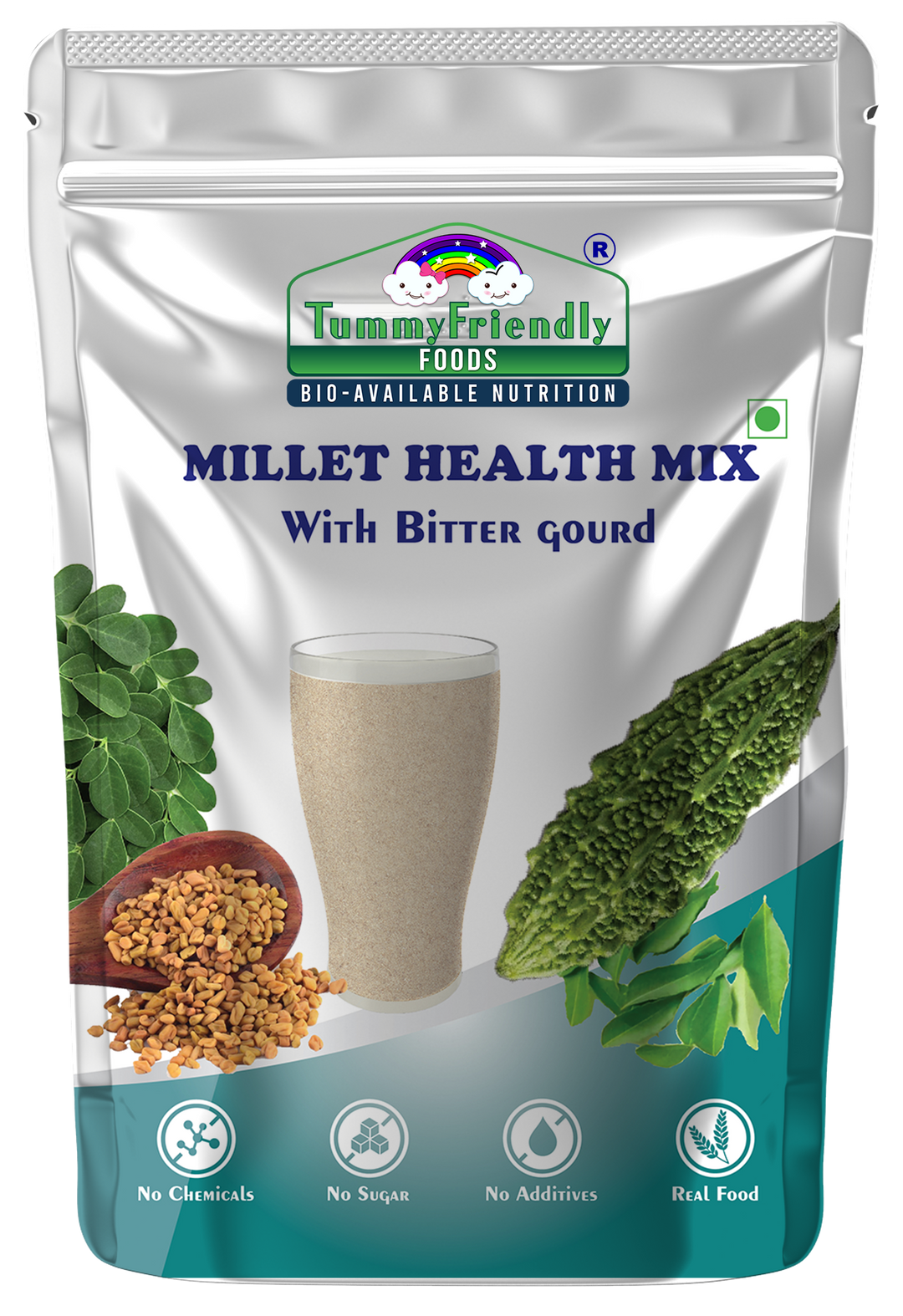 TummyFriendly Foods Organic Millet Health Mix with Bitter Gourd | For Kids and Adults | 800g