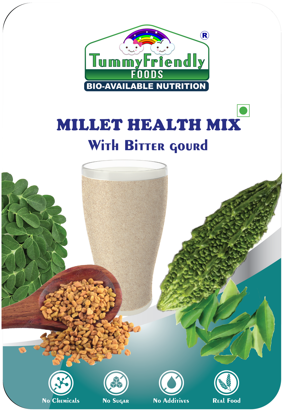 TummyFriendly Foods Organic Millet Health Mix with Bitter Gourd | For Kids and Adults | 800g