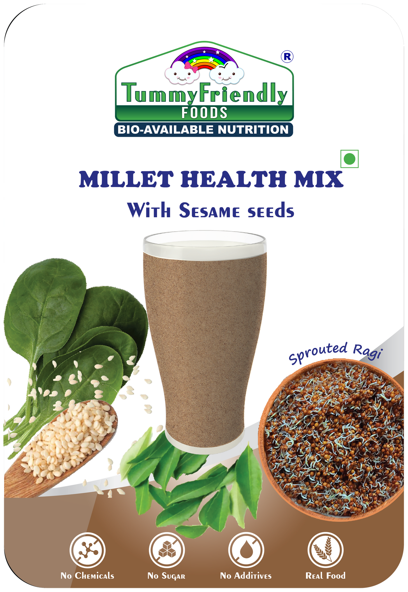Organic Millet Health Mix with Sesame Seeds| For Kids and Adults | 800g