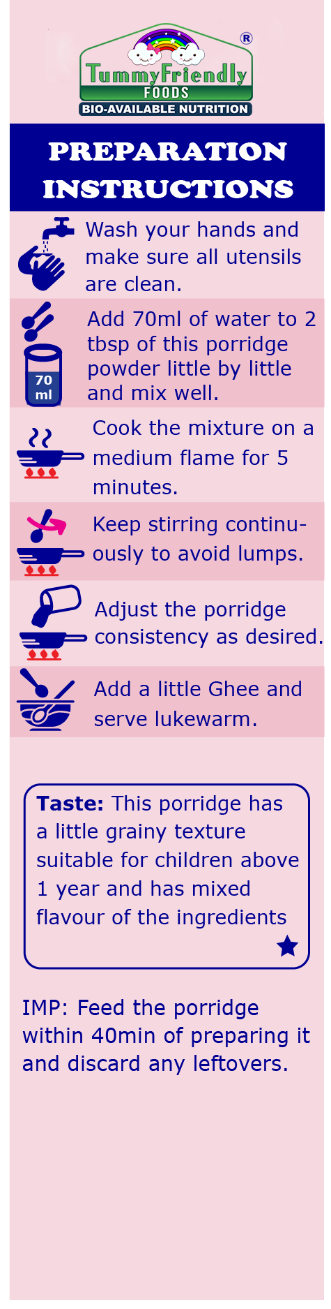 TummyFriendly Foods Organic Millet Khichdi Mix with Vegetables | No Chemicals | 200g