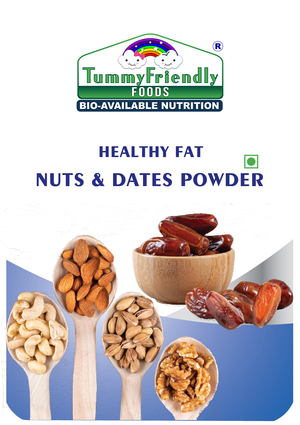 TummyFriendly Foods Premium Nuts and Dates Powder | Organic | Healthy Fat