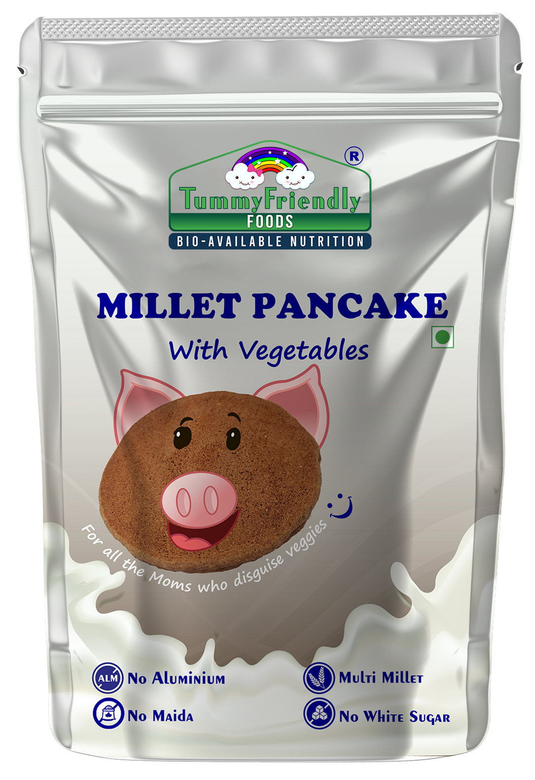 TummyFriendly Foods Organic Millet Pancake Mix with Vegetables | Aluminium-Free | 800g