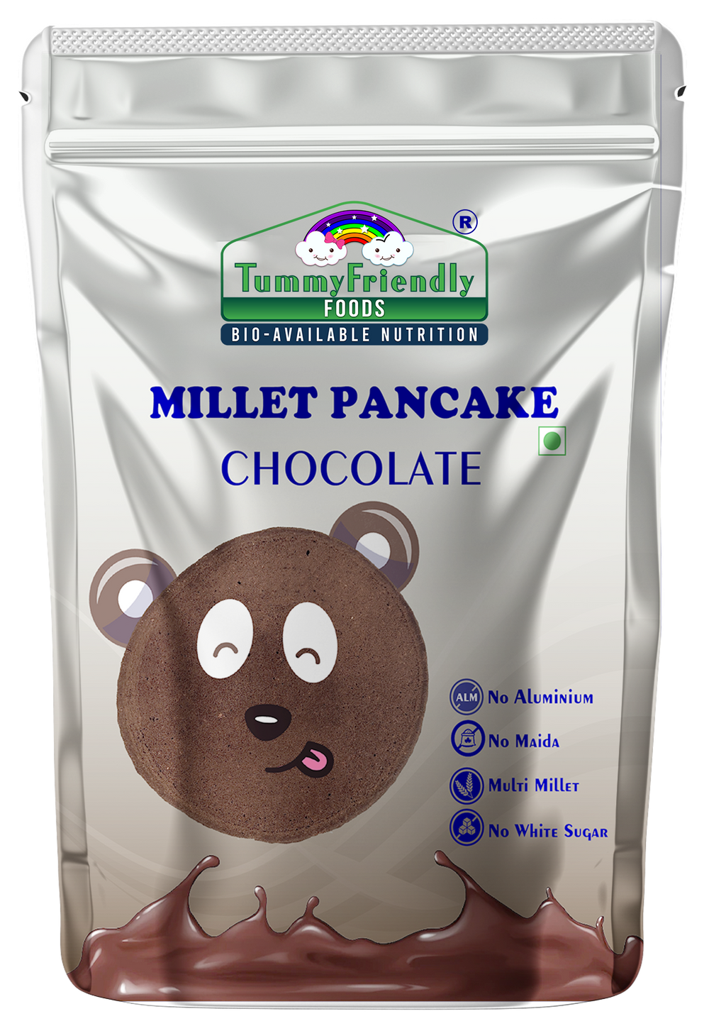 TummyFriendly Foods Organic Millet Pancake Mix | Chocolate | Multi Millet | For Kids and Adults | 800g