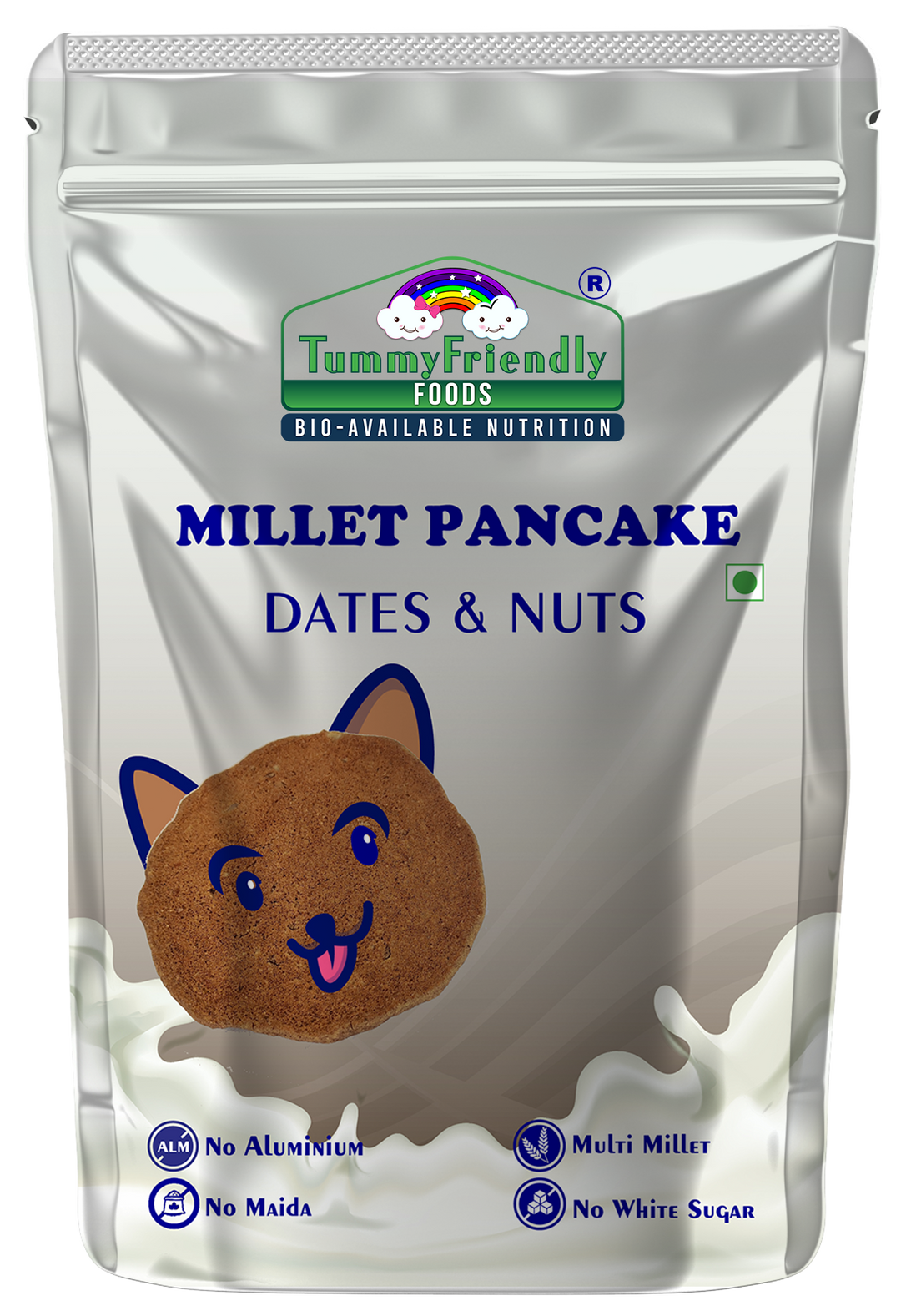 TummyFriendly Foods Organic Millet Pancake Mixes | Aluminium-Free | For Kids and Adults |150g each (Pack of 4)