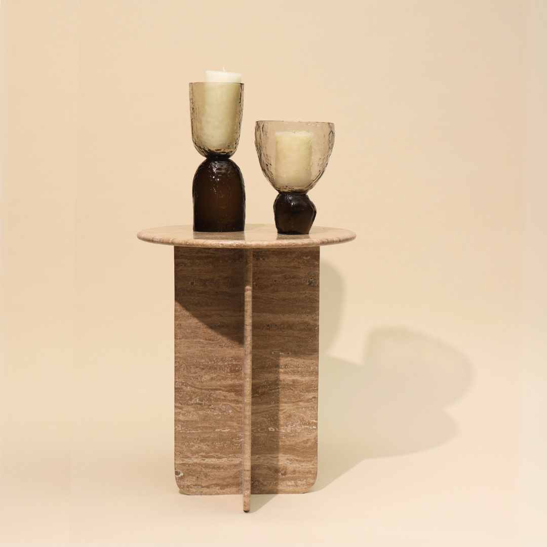 Muun Home Norge Marble Table - Travertine