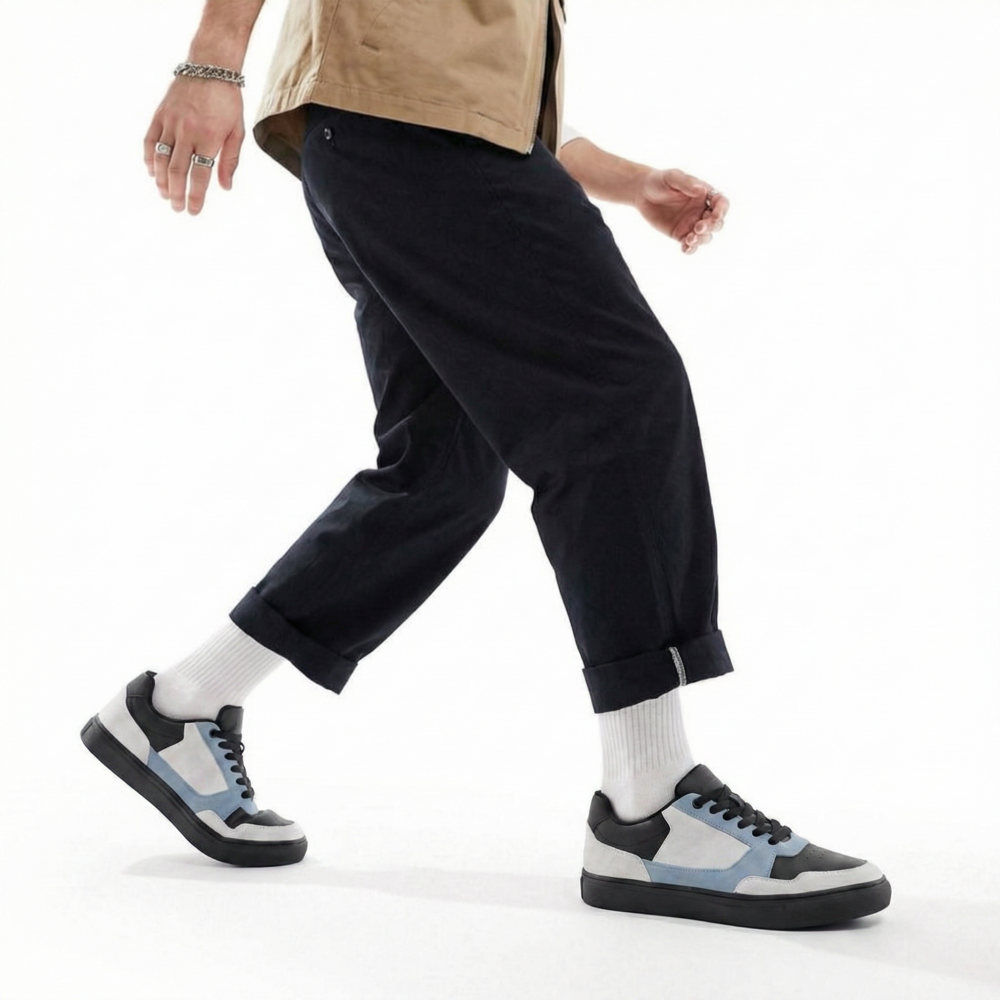 Pulse Blue Perforated Sneakers