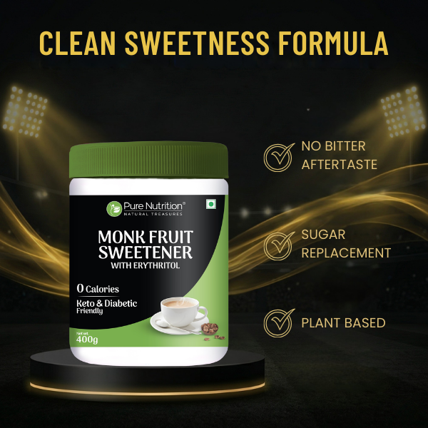Monk Fruit Sweetener with Erythritol  400g | Zero Calorie, Keto-Friendly