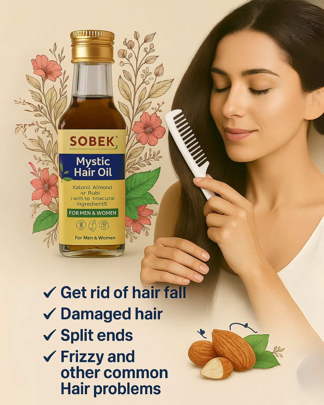 Sobek Naturals Mystic Hair Growth Oil | Hair Fall and Damage Rescue- 100 ml