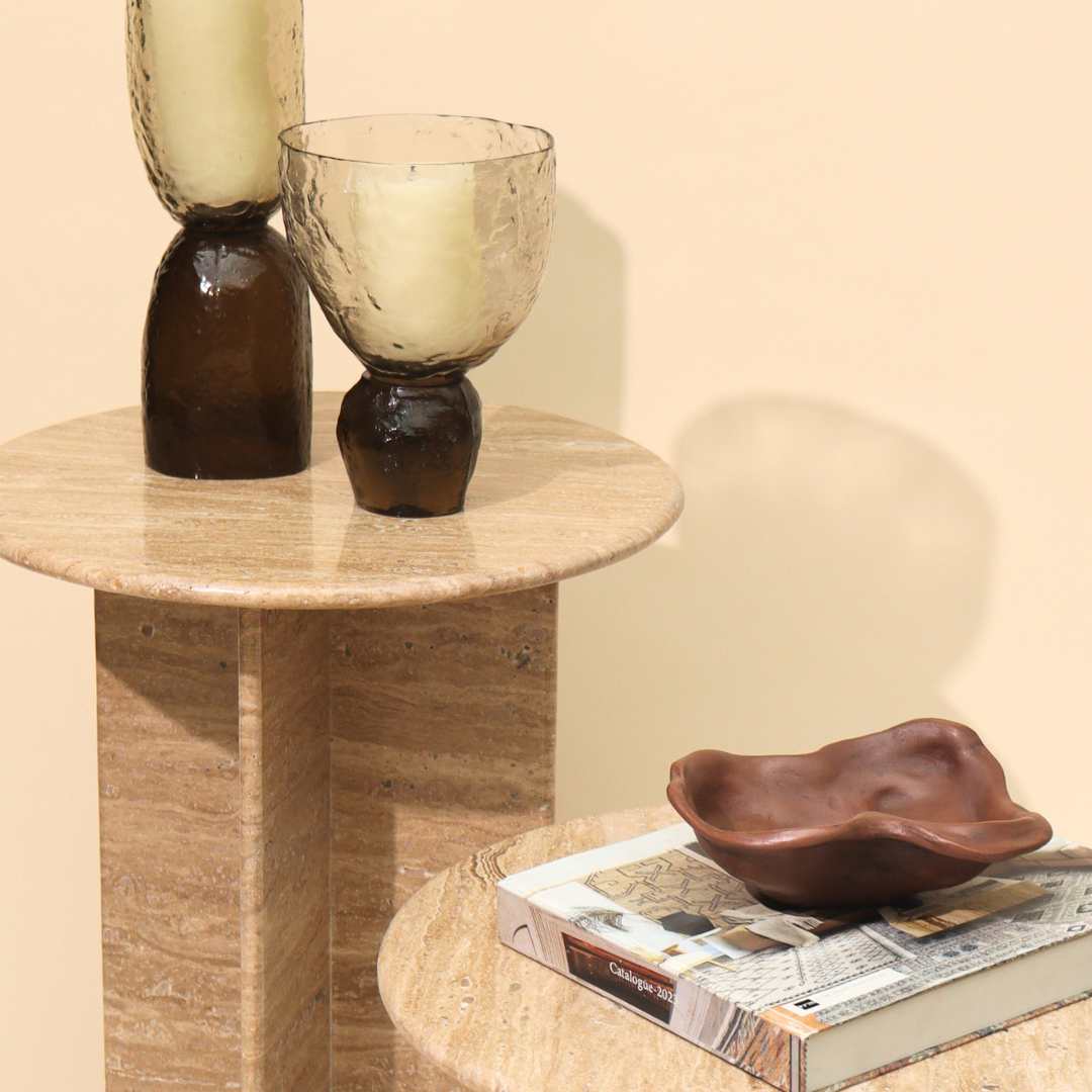 Muun Home Norge Marble Table - Travertine