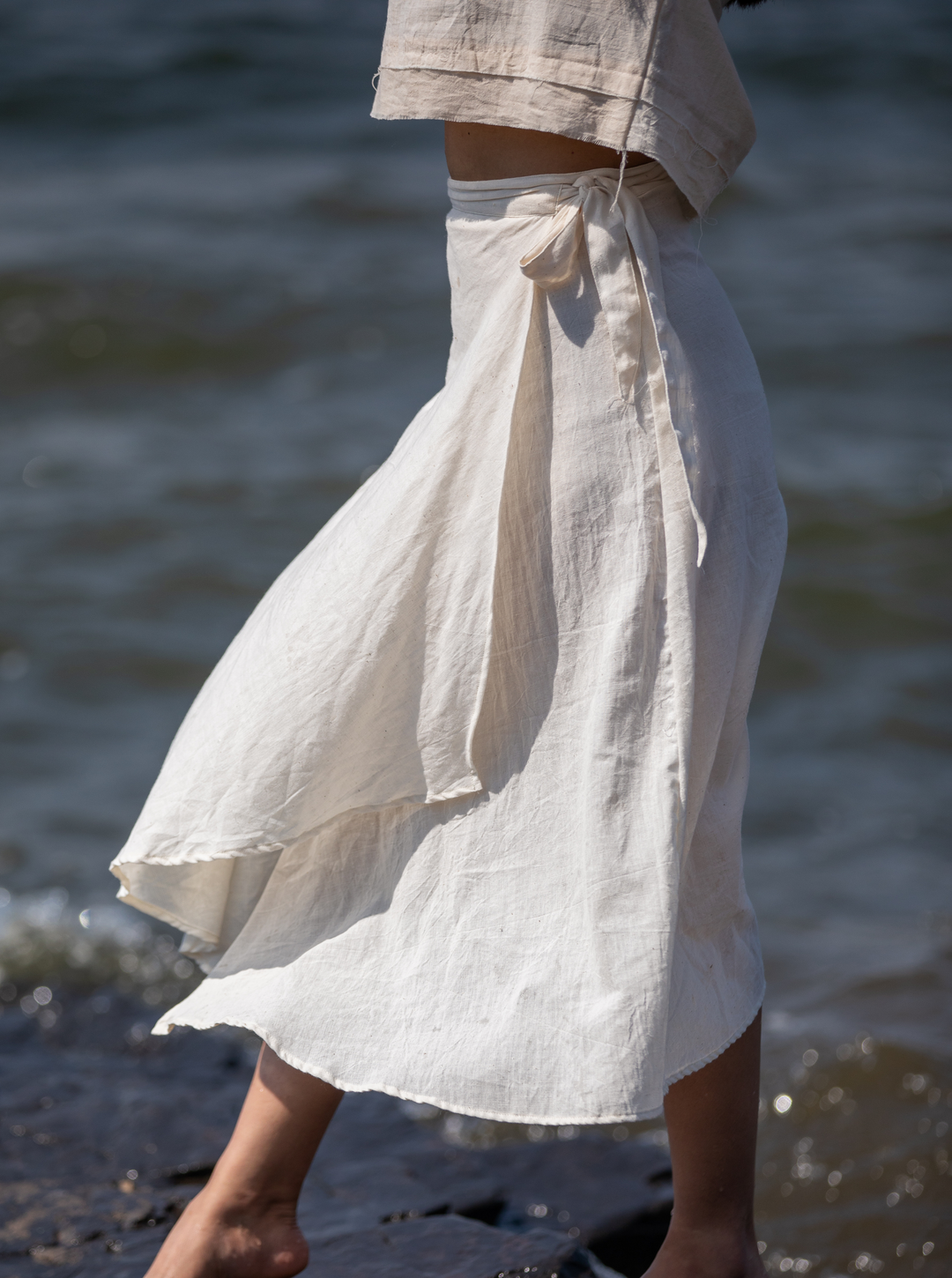 Unborn Studio Undyed - Wrap around midi