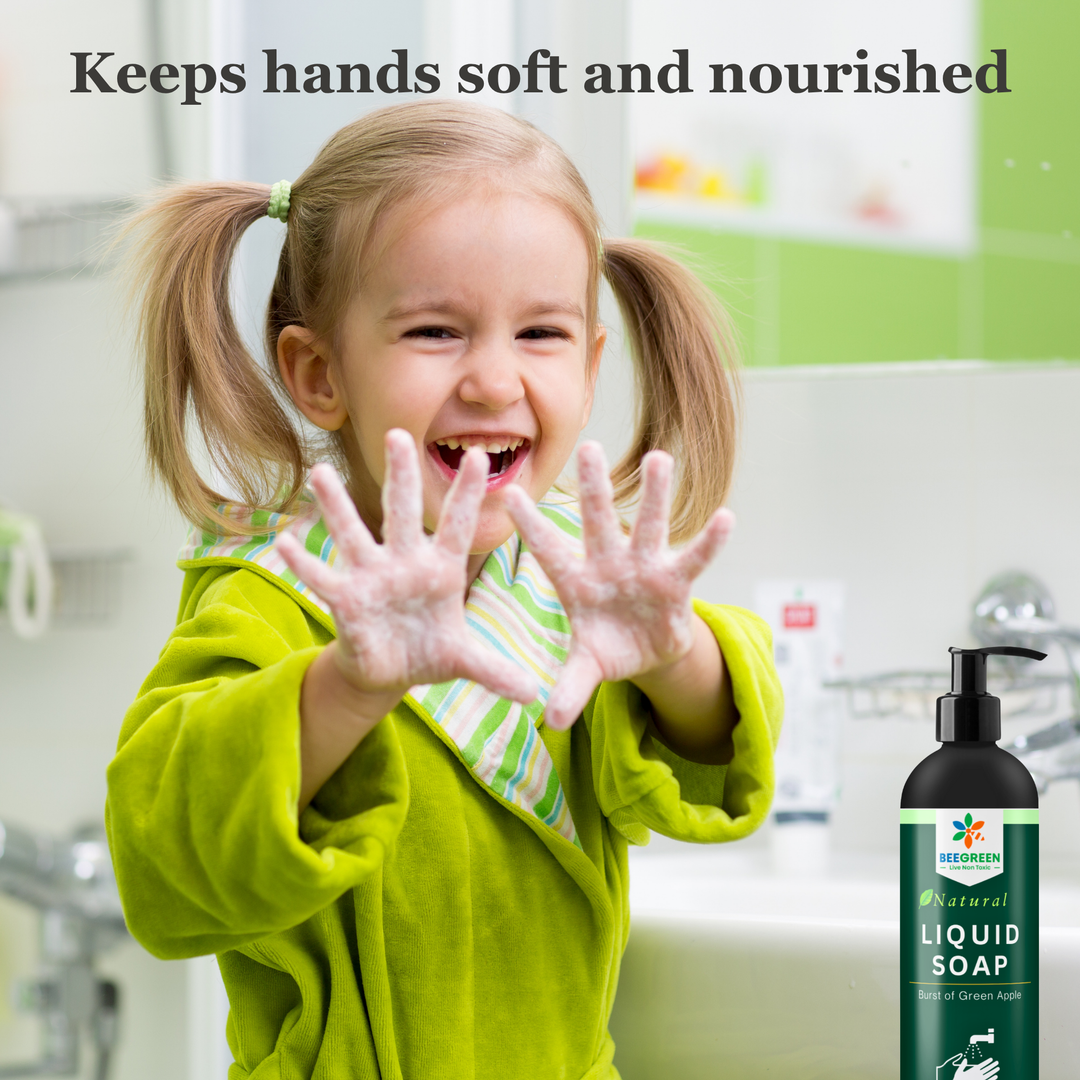 BeeGreen Liquid Hand Wash –  500 ml (Pack of 2) Orange & Green Apple