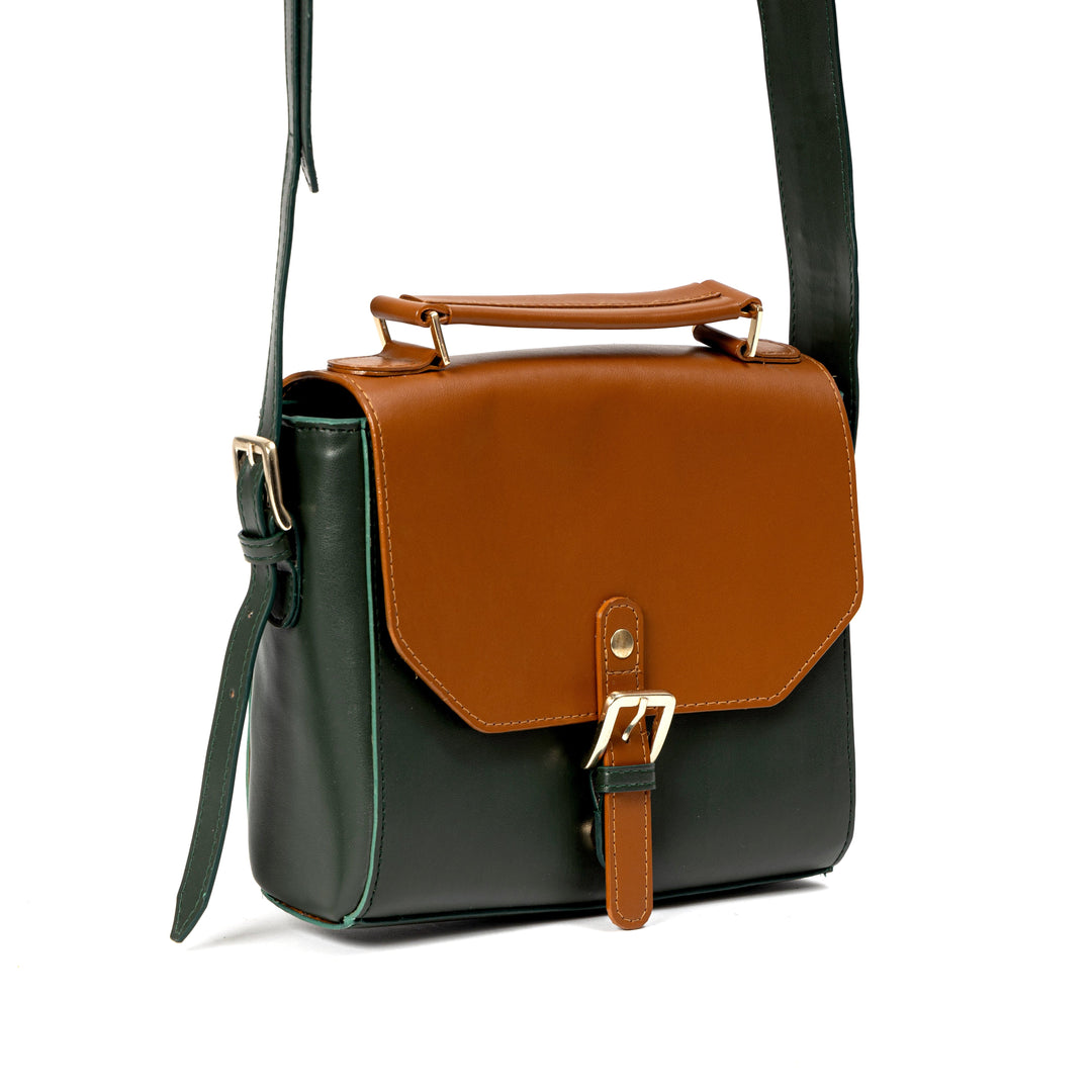 Green Hermitage Juniper Vegan Leather Sling Bag - Green