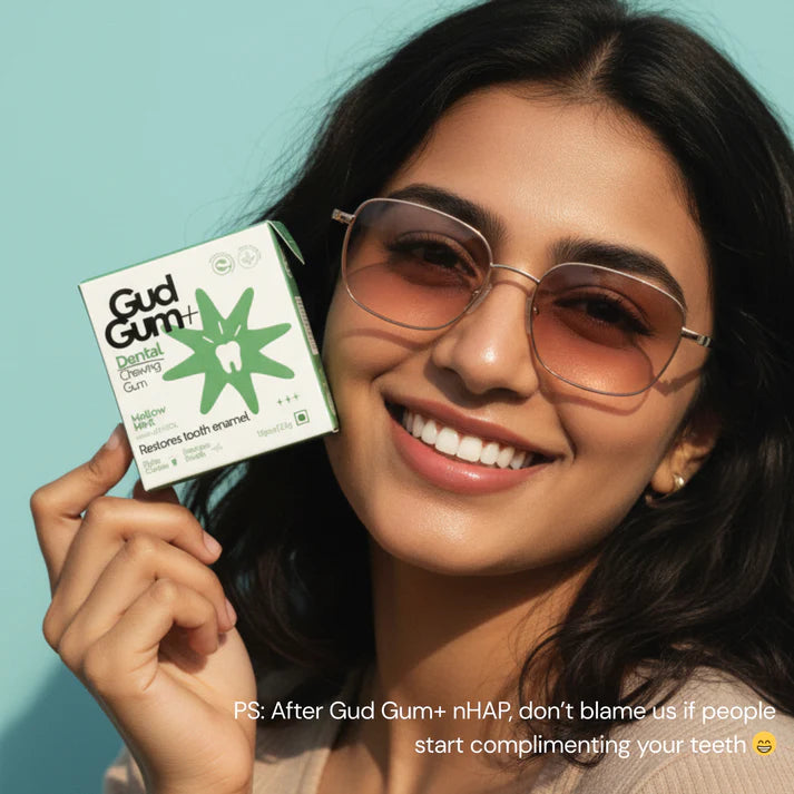 Gud Gum+ Dental Chewing Gum with nHAP
