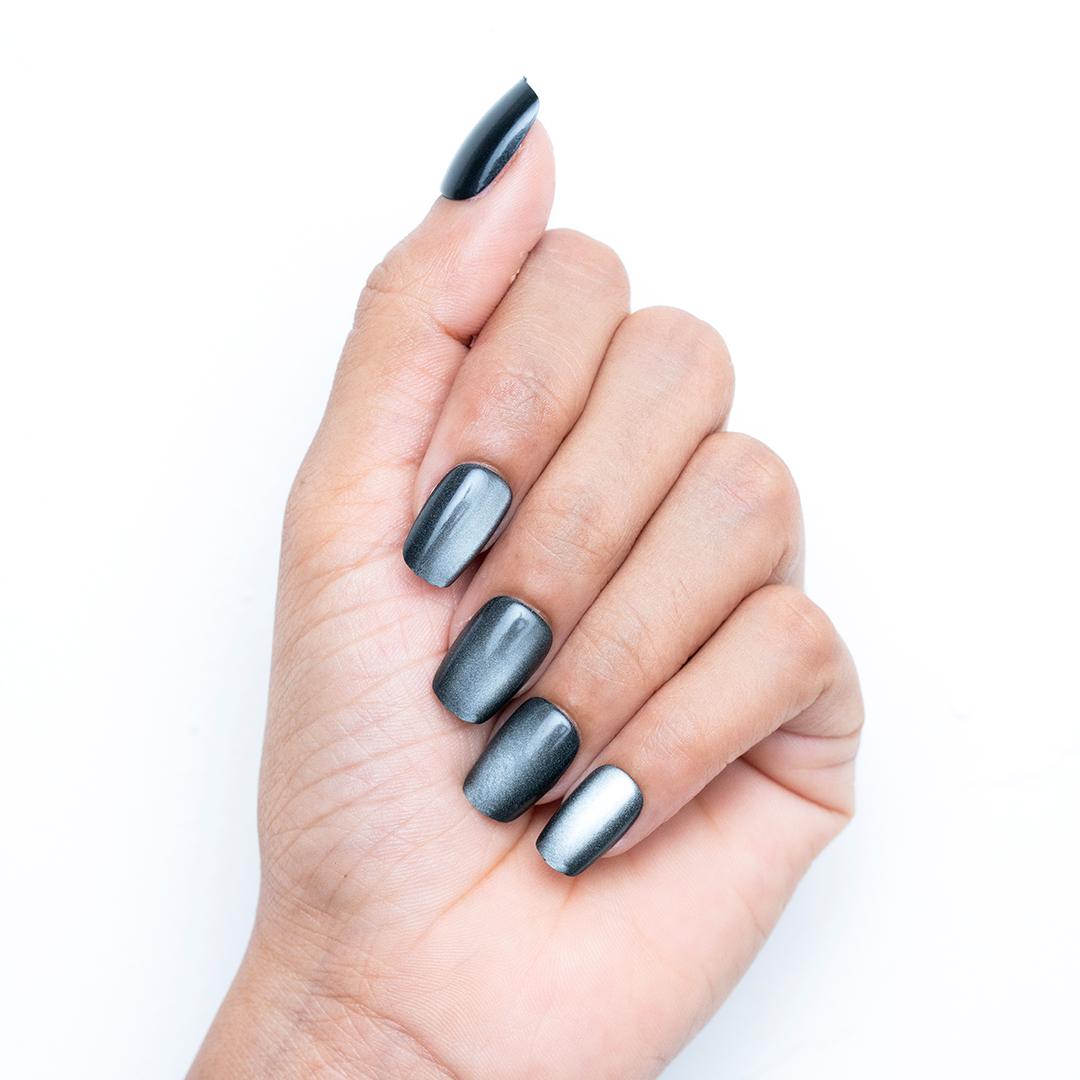 Black Cat Energy | Medium Square, Press-On Nails