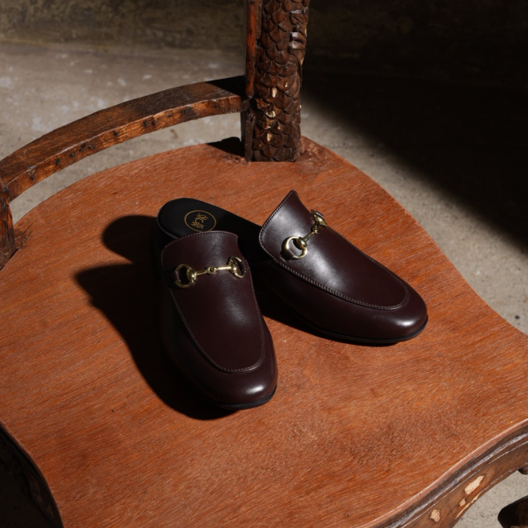 Monkstory Horsebit Classic Mules - Brown