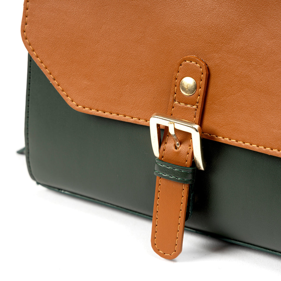 Green Hermitage Juniper Vegan Leather Sling Bag - Green
