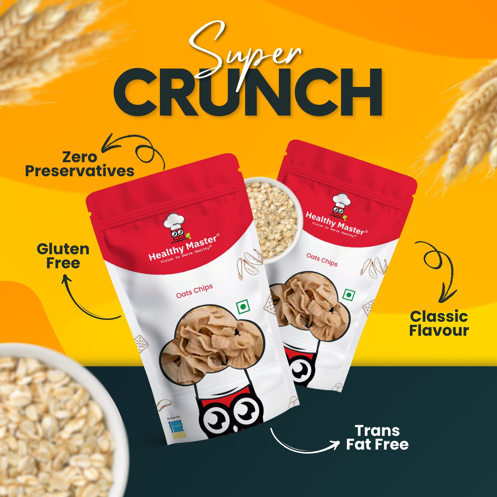 Healthy Master Light and Crispy Oats Chips (Cream and Onion)