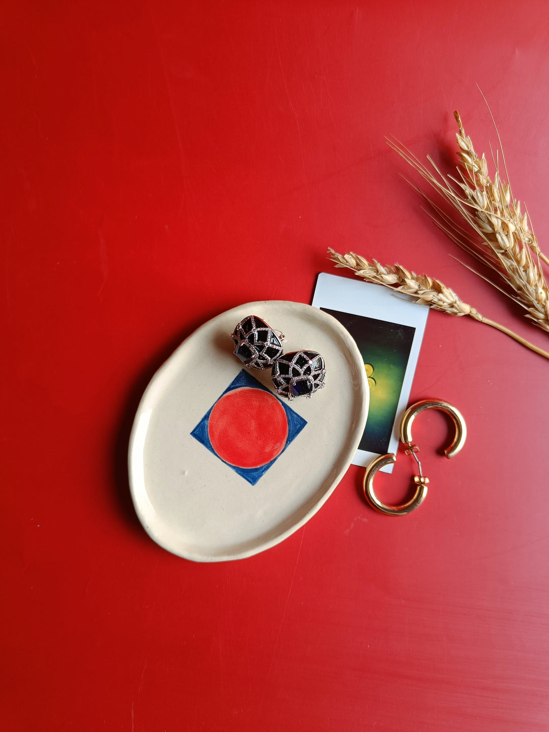 Red Moon Ceramic Tray – A Versatile Studio-Made Piece