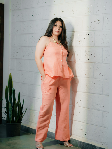 THE PEACH SORBET LINEN SET