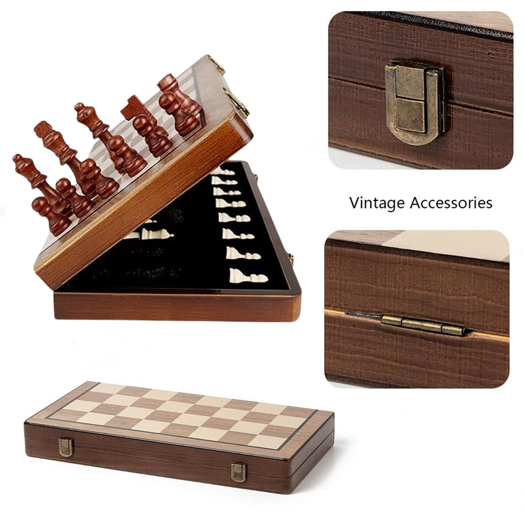 Wudly - Wooden Small Chess For Kids and Adults