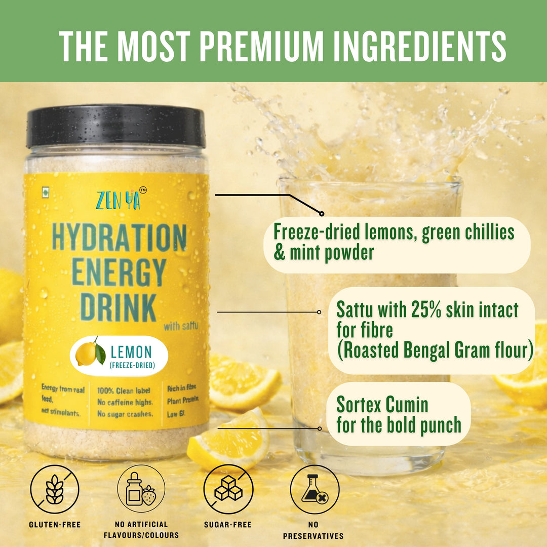 Hydration & Energy Sattu Lemon Drink