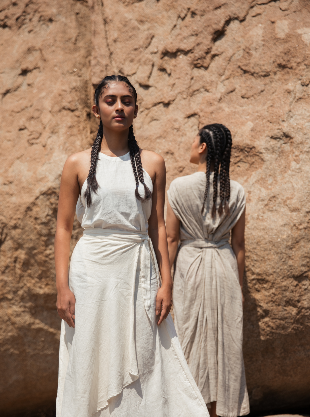 Unborn Studio Undyed - Wrap around midi