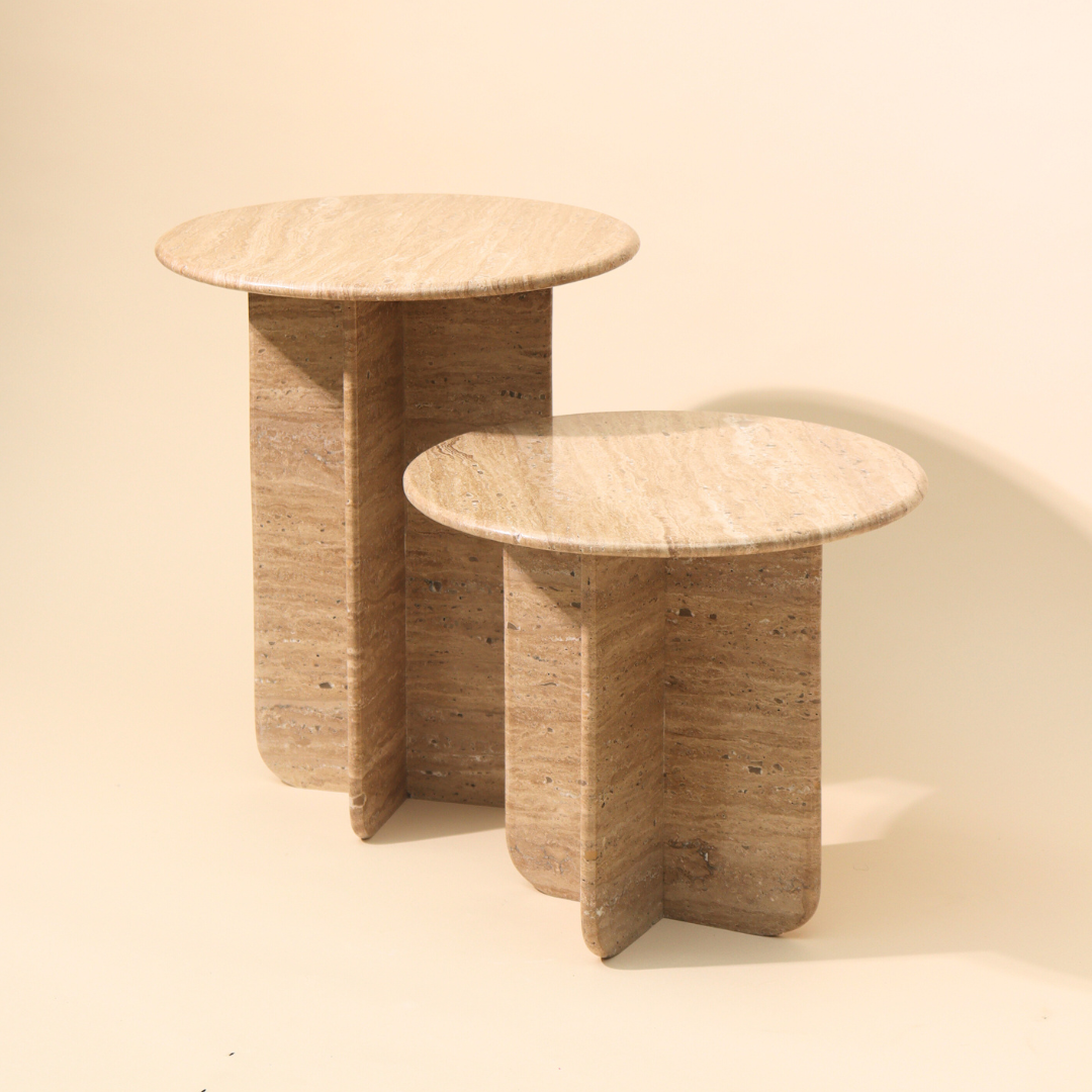 Muun Home Norge Marble Table - Travertine