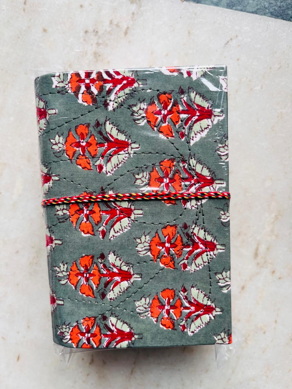 Set of 2 Handcrafted Fabric Diary | 15 × 10 cm | Peekaboo | Softbound with Strings