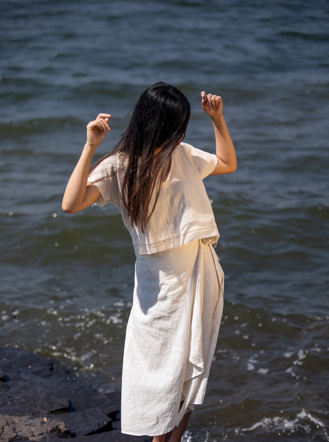 Unborn Studio Undyed - Wrap around midi