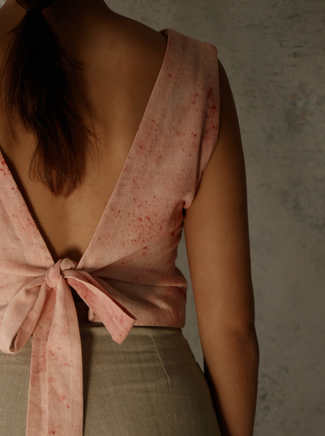 Unborn Studio Blush - Tie-back top