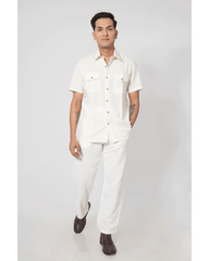 White Double Pocket Shirt