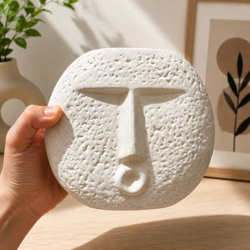 Visage Minimal – Abstract Face Ceramic Vase