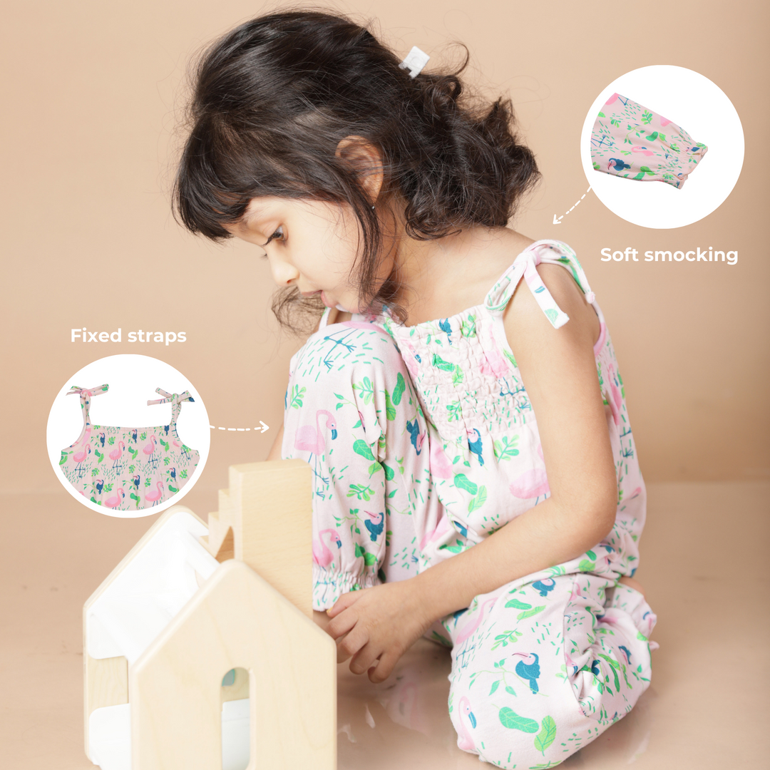 Ola! Otter Smocked Jumpsuit