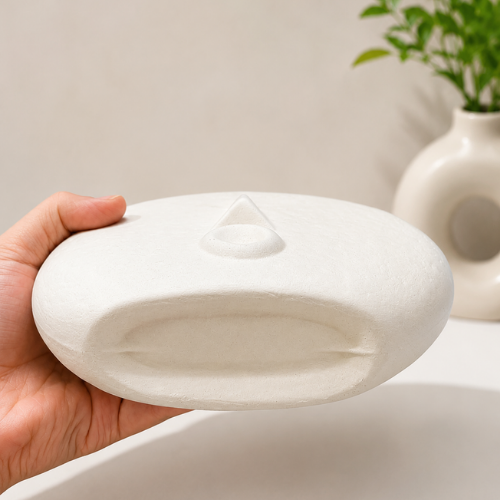 Visage Minimal – Abstract Face Ceramic Vase