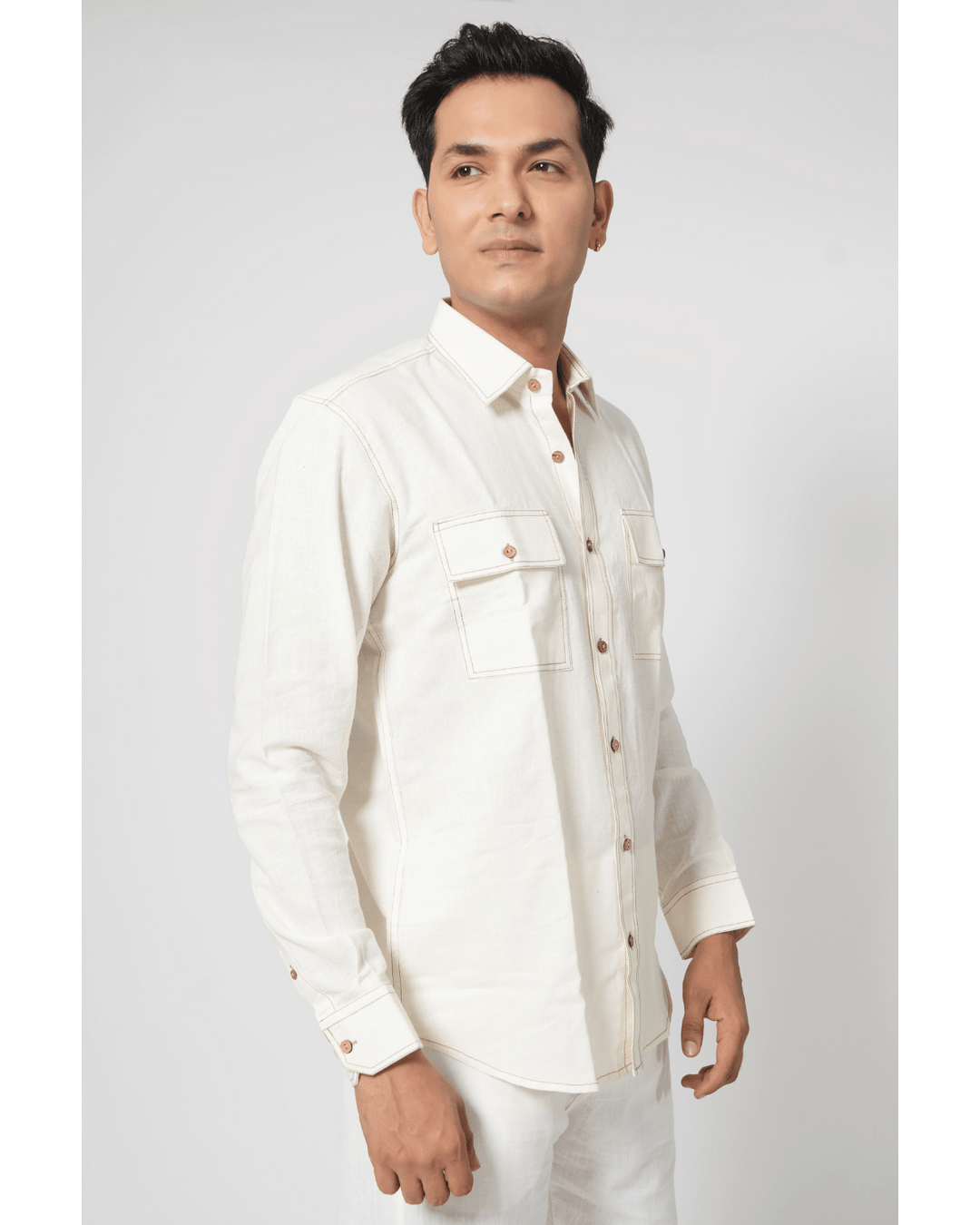 Natural Raw Double Pocket Shirt image