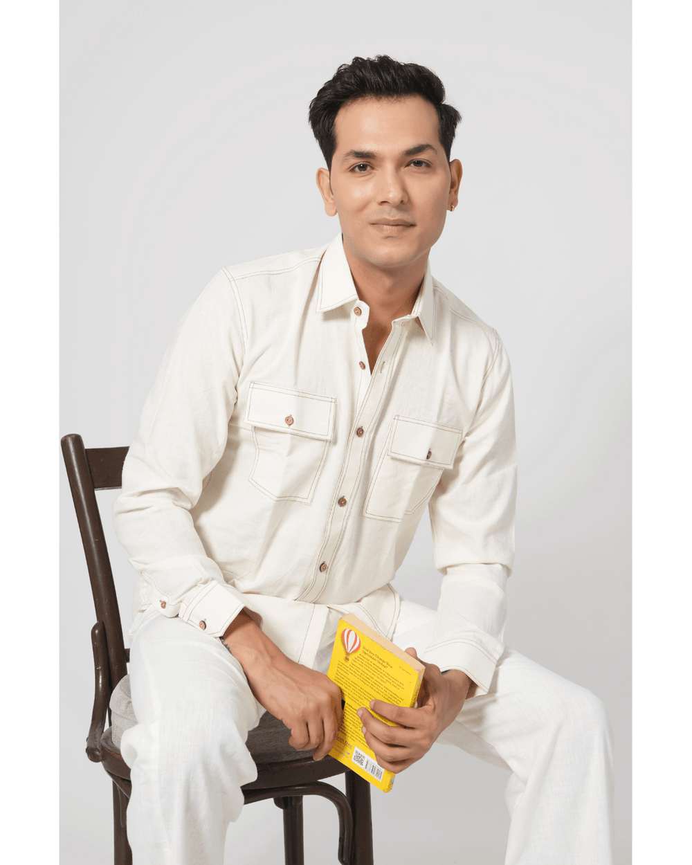 Natural Raw Double Pocket Shirt