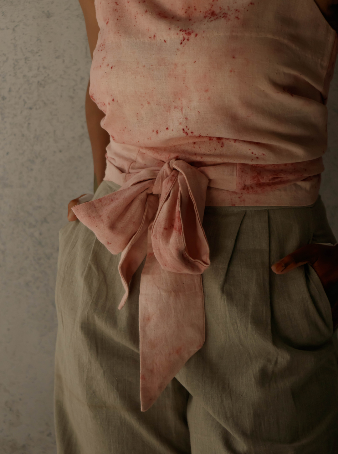 Unborn Studio Blush - Tie-back top