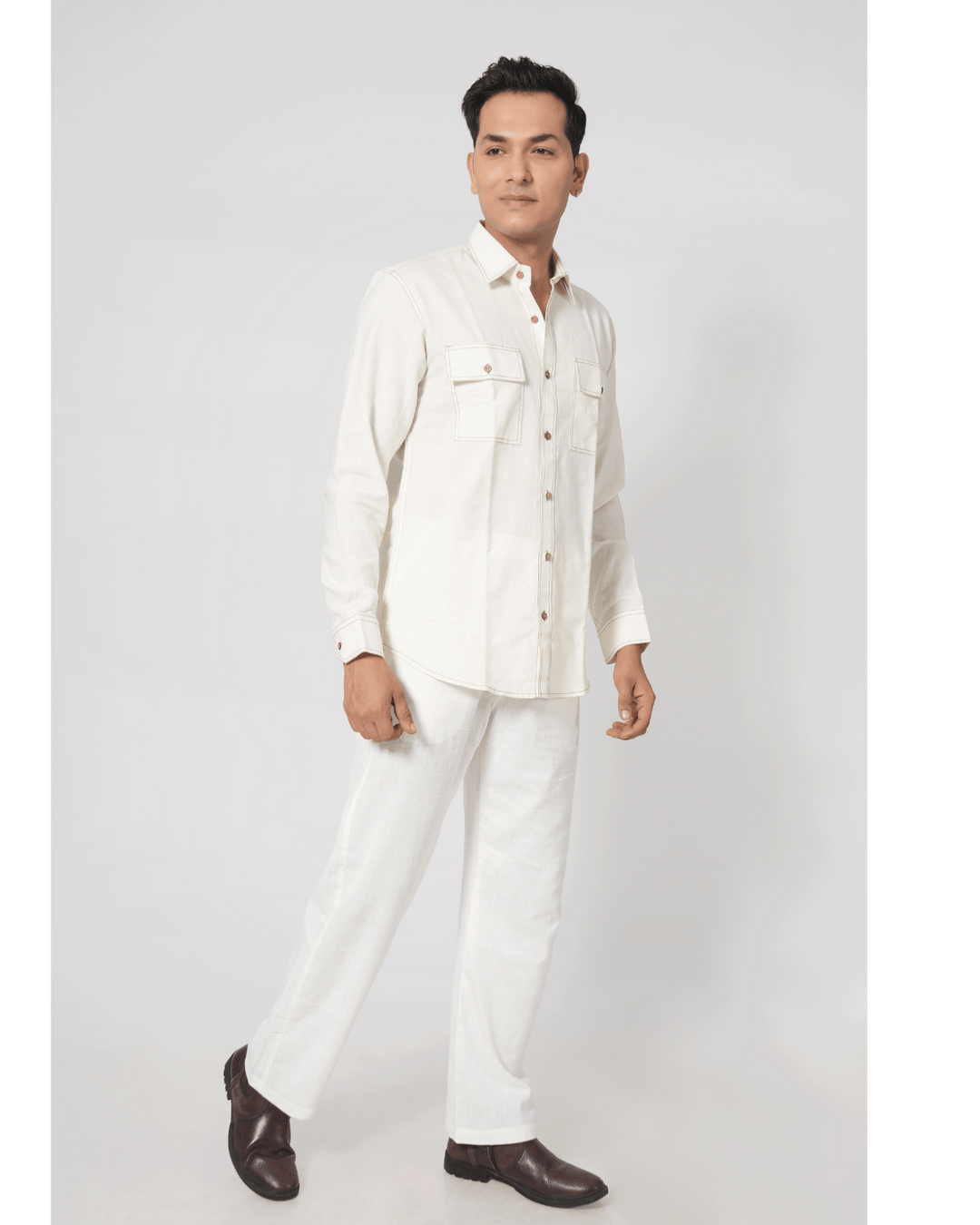 Natural Raw Double Pocket Shirt image