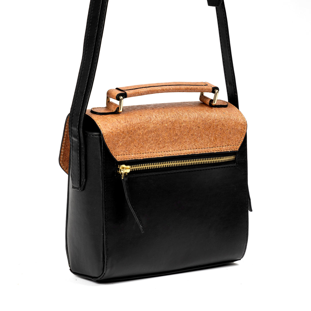 Green Hermitage Juniper Vegan Leather Sling Bag - Black