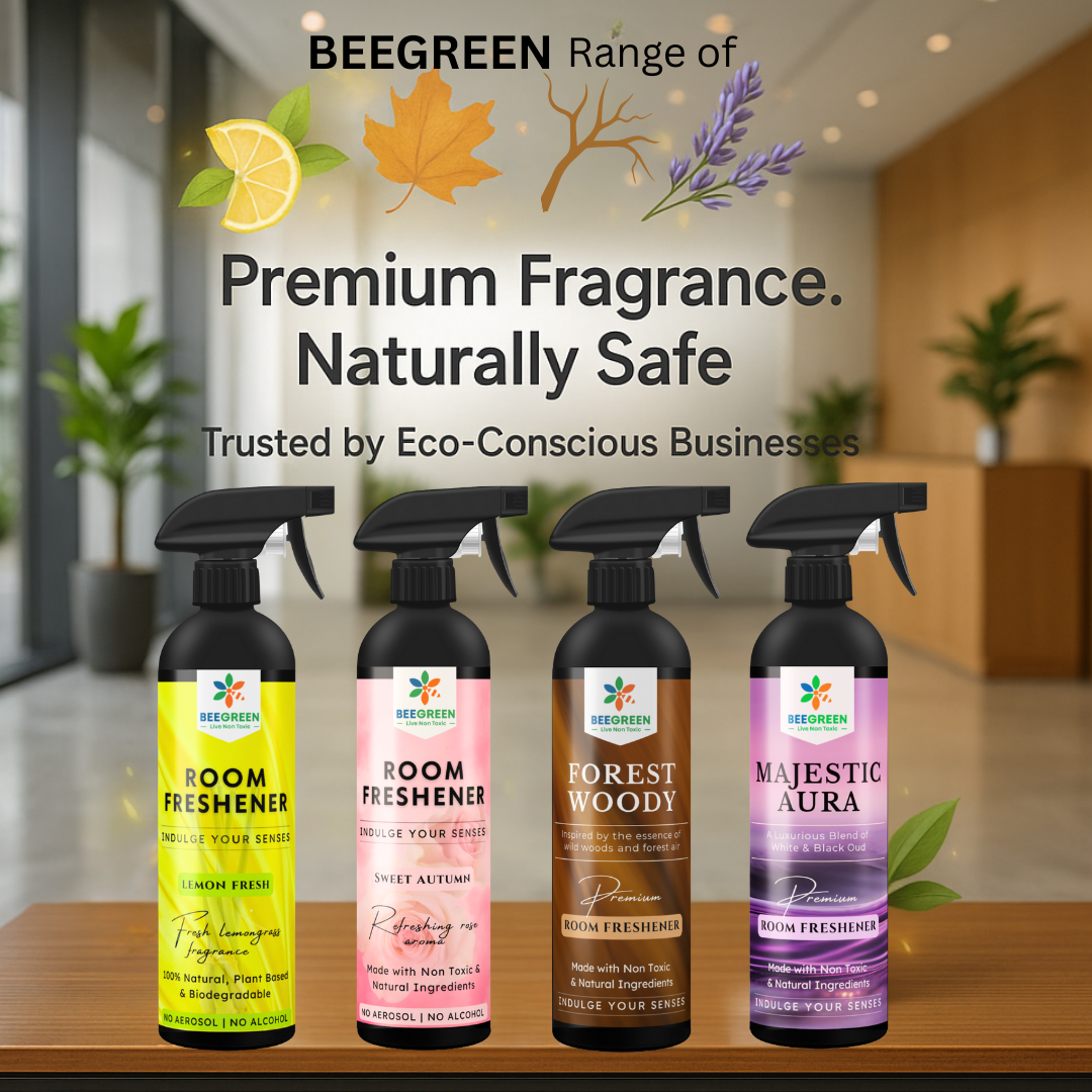 Beegreen Room Freshener Spray Forest Woody 500 ml, Wood Natural Fragrance, Eco-friendly & Biodegradable, Essential Oils, Non-Alcoholic, Kids & Pet Safe, Long Lasting For Home & Office
