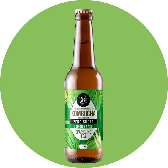 Toyo Kombucha Lemongrass Zero Sugar - Pack of 6
