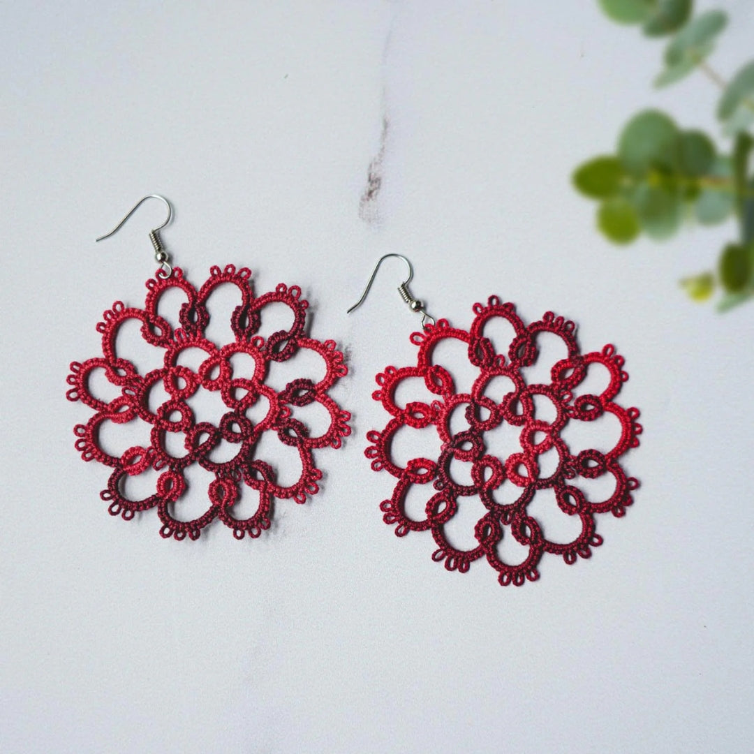 Knots To Nodes Wine Whisper Earrings