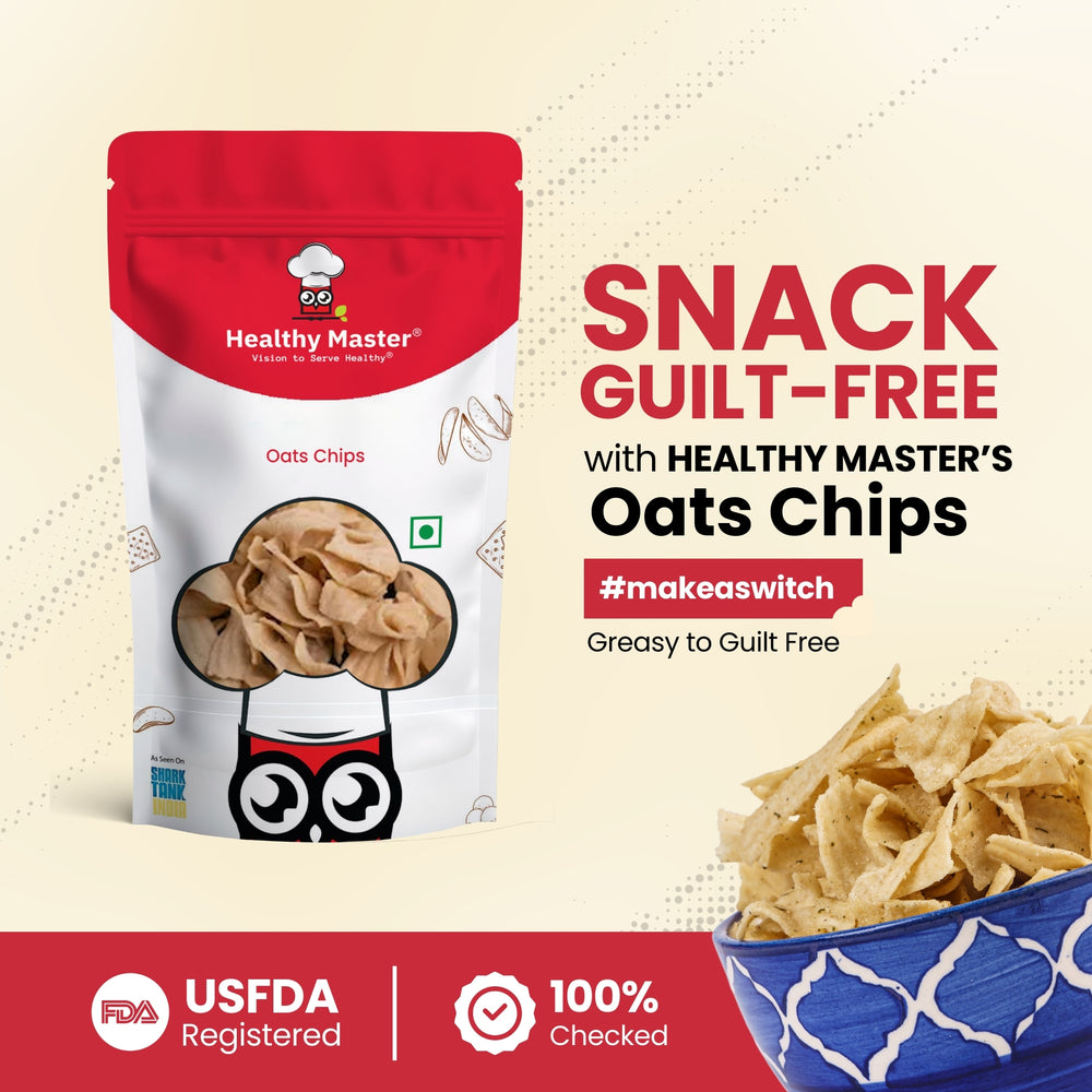 Healthy Master Light and Crispy Oats Chips (Cream and Onion)