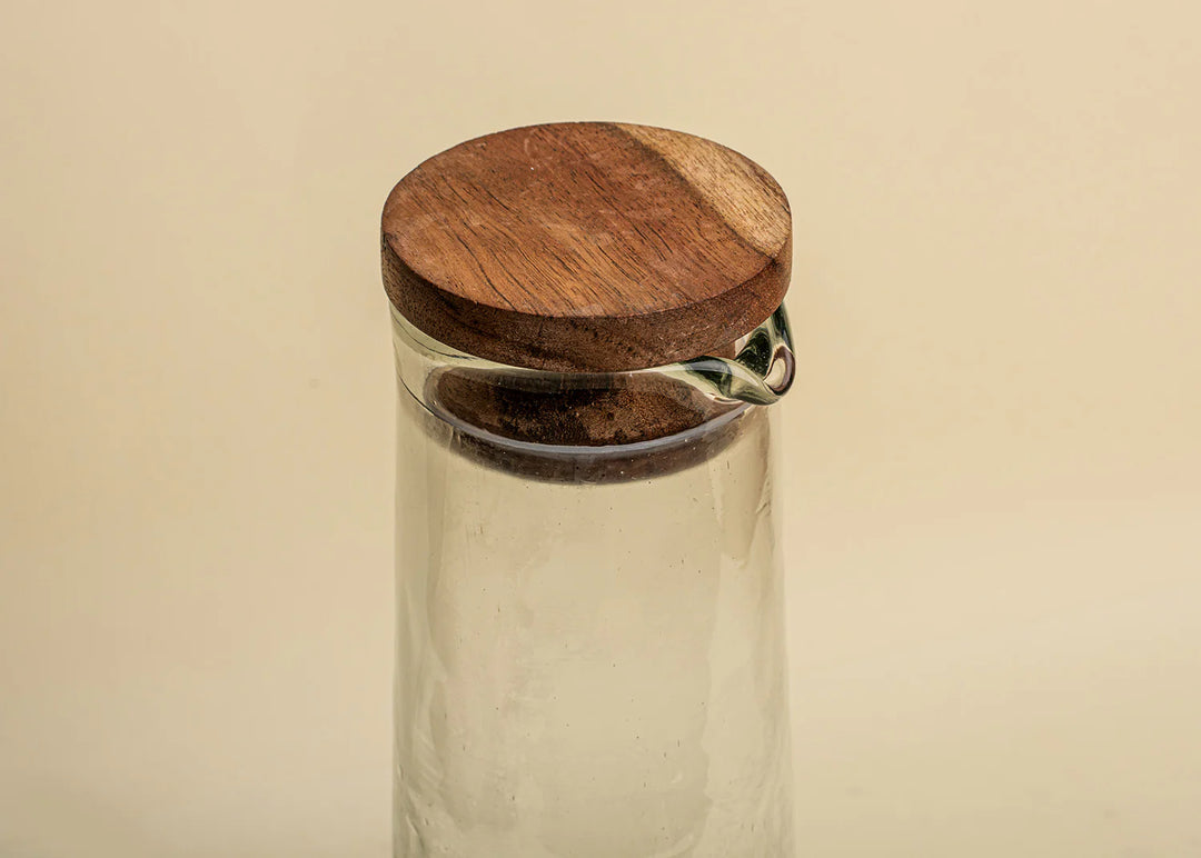 Muun Home Hammered Glass Carafe