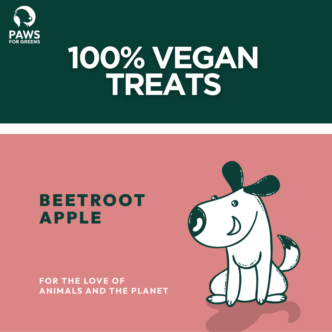 Paws for Greens Vegan Treat- Beetroot and Apple Flavour - 100 gm