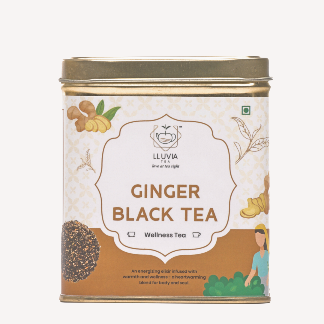 Lluvia Tea Ginger Black Tea - Immune Booster | Anti Inflammatory | Energy Boost (70 gm)