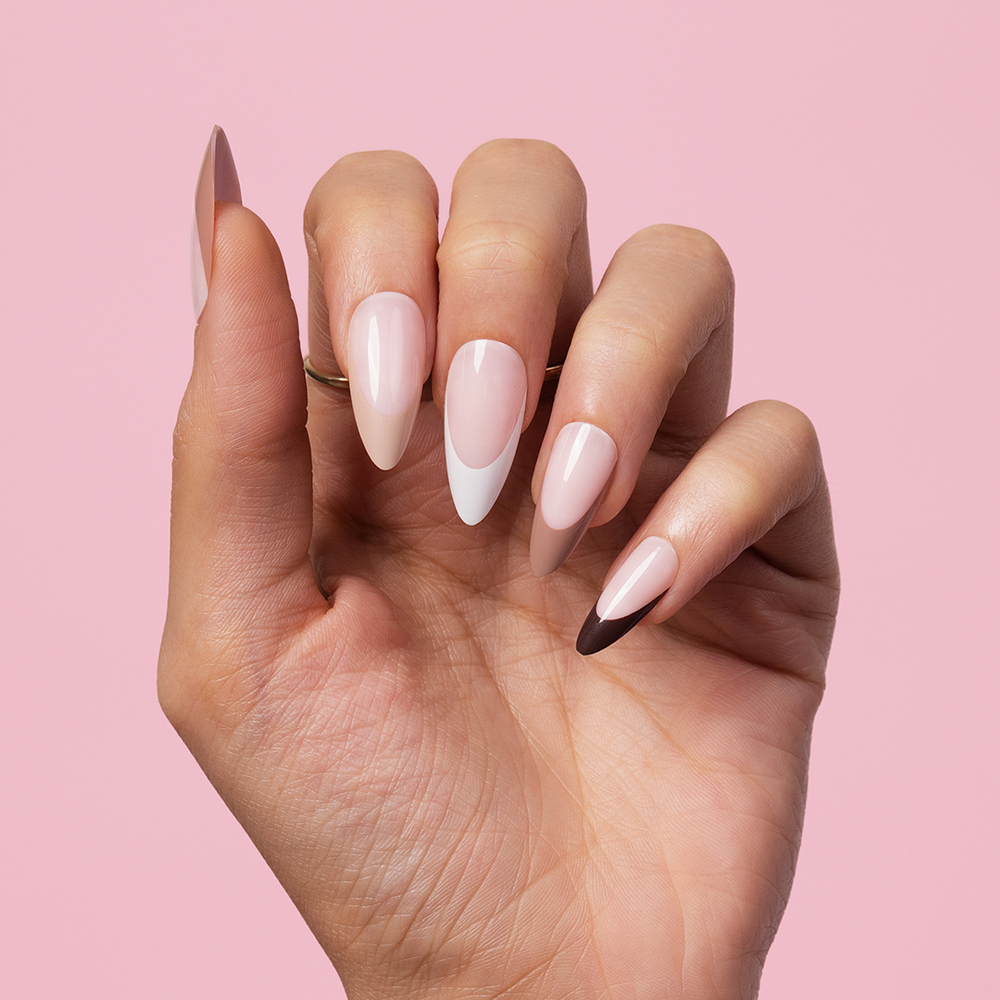 Shades of Brown | Long Almond, Press On Nails