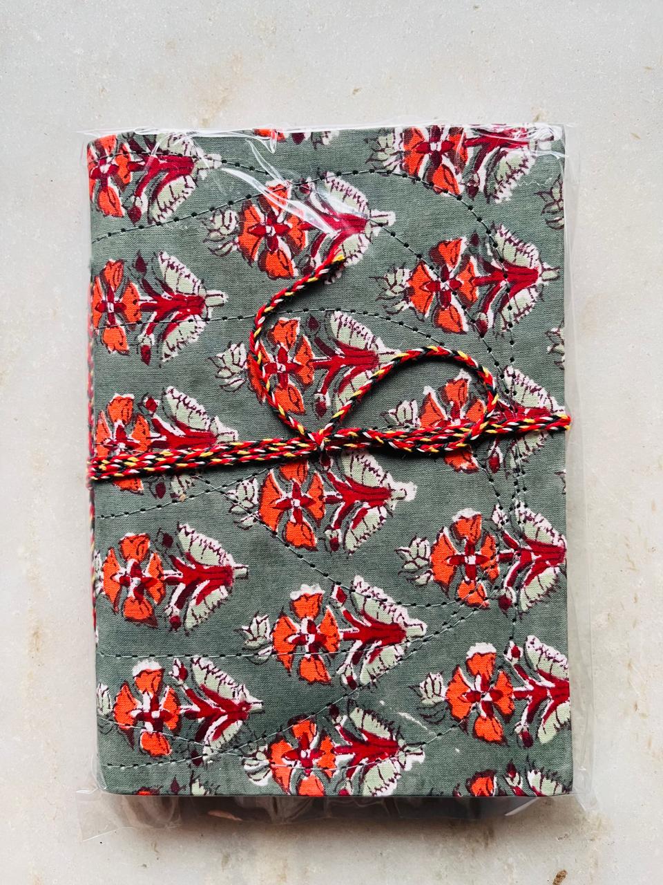 Handcrafted Fabric Diary | 18 × 13 cm | Peekaboo | Softbound with Strings